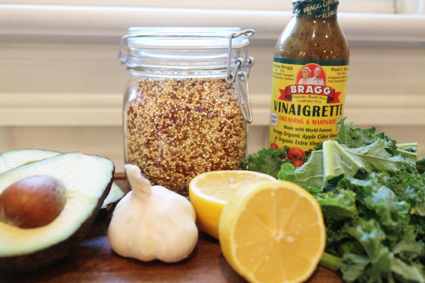 Kale, Quinoa, Shrimp and Avocado Salad