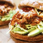 Vegan BBQ Jackfruit Sandwich with Broccoli Slaw