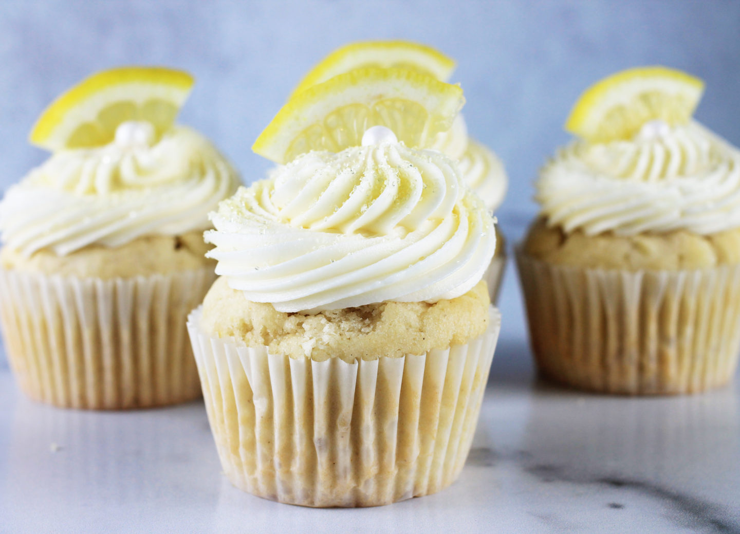 Gluten-Free Lemon cupcakes with Vegan lemon buttercream 