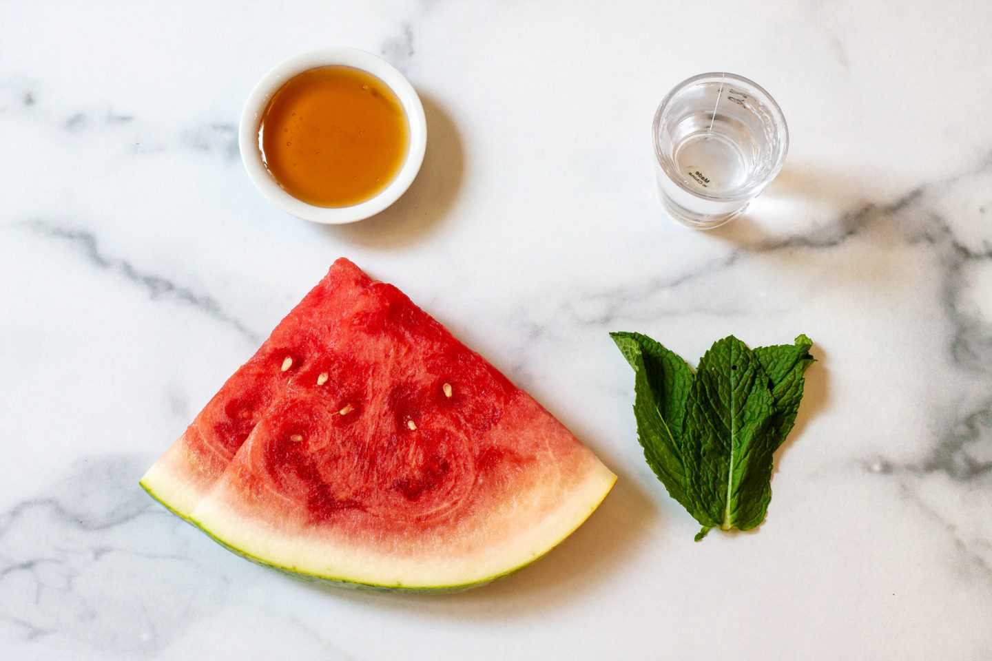 Ingredients for watermelon mojito popsicles