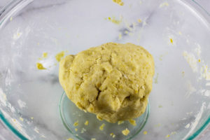 Galette Dough formed into a ball in a bowl